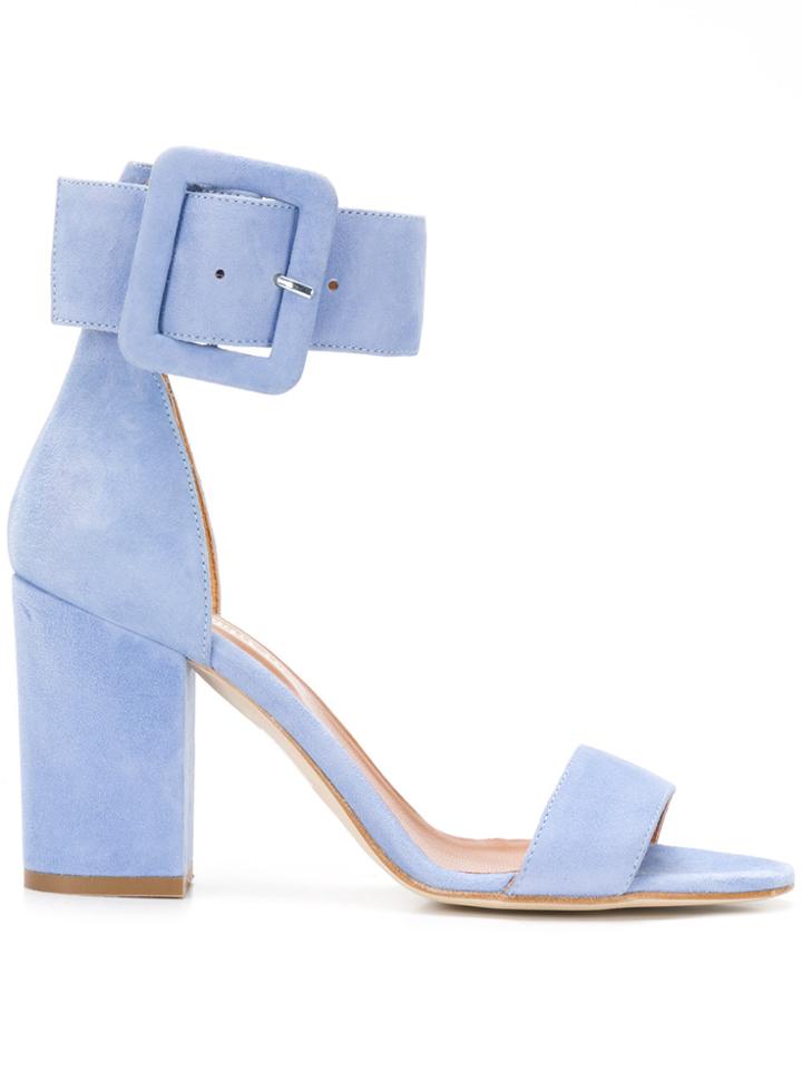 Paris Texas Chunky Heel Sandals - Blue