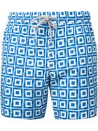 Capricode - Printed Swim Shorts - Men - Nylon - L, Blue, Nylon