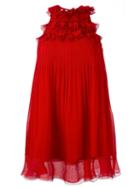 Giamba Crepe Ruffle Front Dress