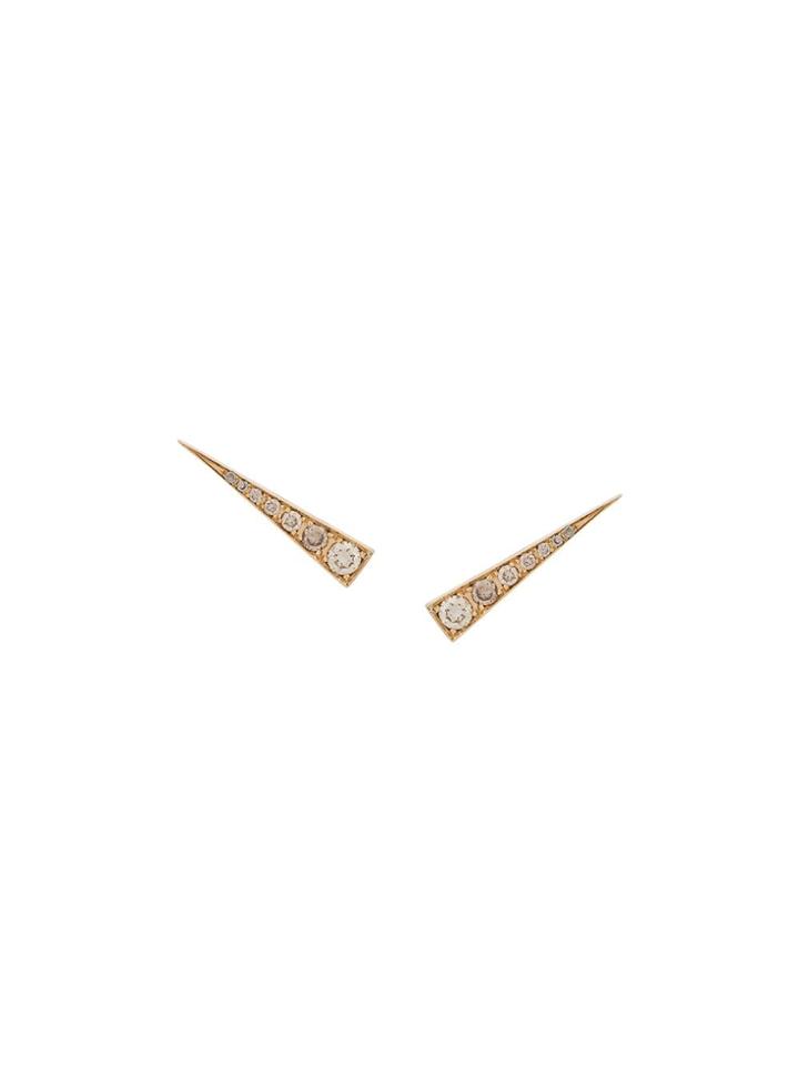 Daou 18kt Yellow Gold Spark Diamond Earrings