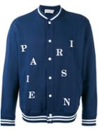 Maison Kitsuné Parisien Bomber Jacket, Men's, Size: Xl, Blue, Cotton