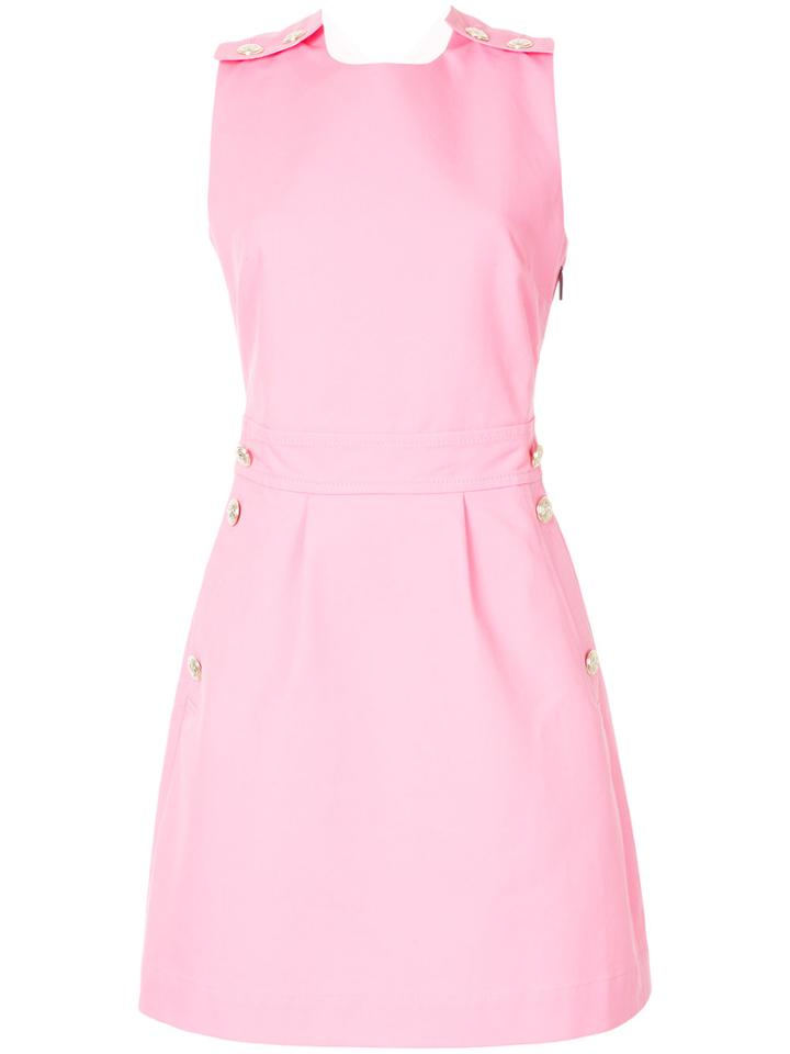Msgm Sleeveless Skater Dress - Pink & Purple