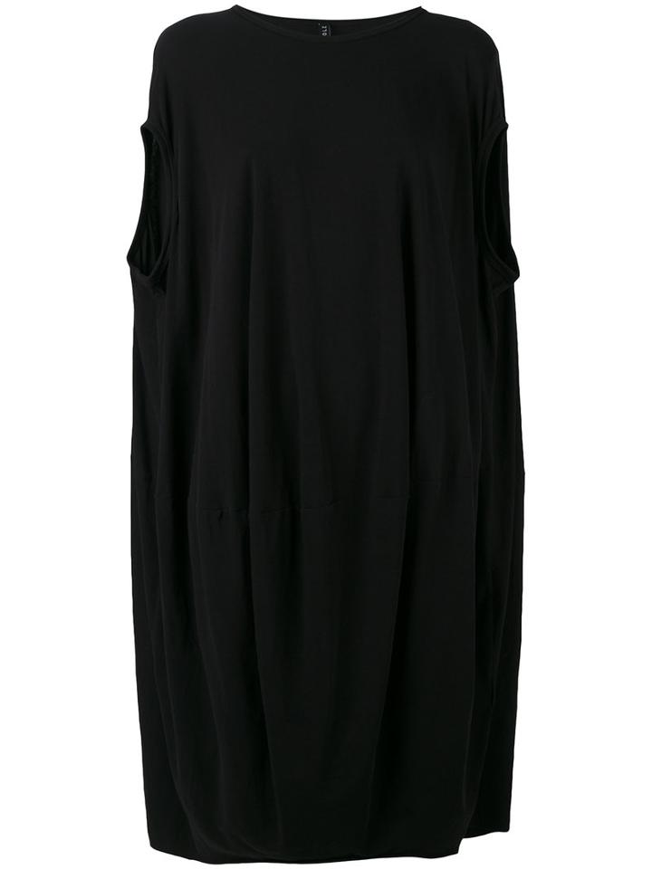 Rundholz Round Cut Sleeveless Dress, Women's, Size: Medium, Black, Cotton/spandex/elastane