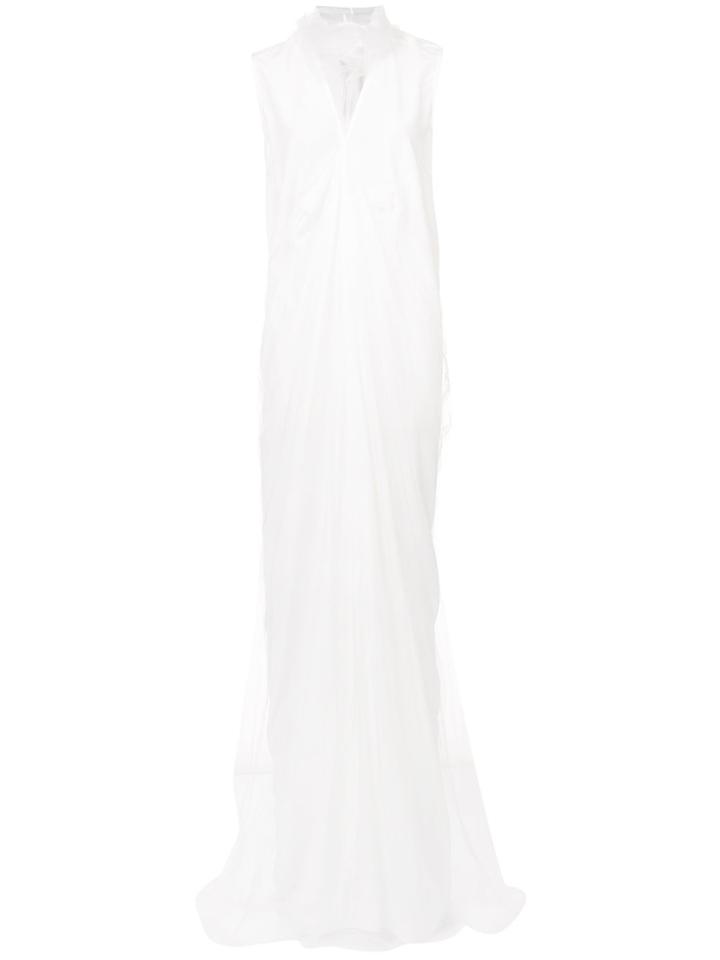 Rick Owens Tulle Layered Gown - White