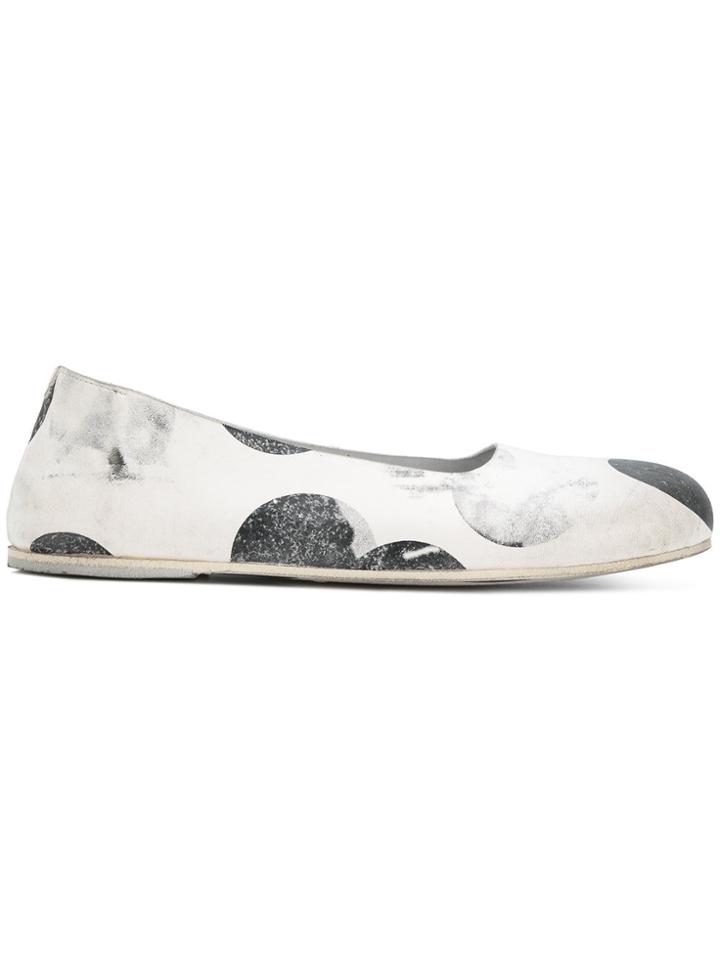 Marsèll Designer Print Ballerinas - White