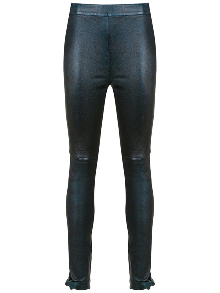 Nk Leather Skinny Trousers - Blue