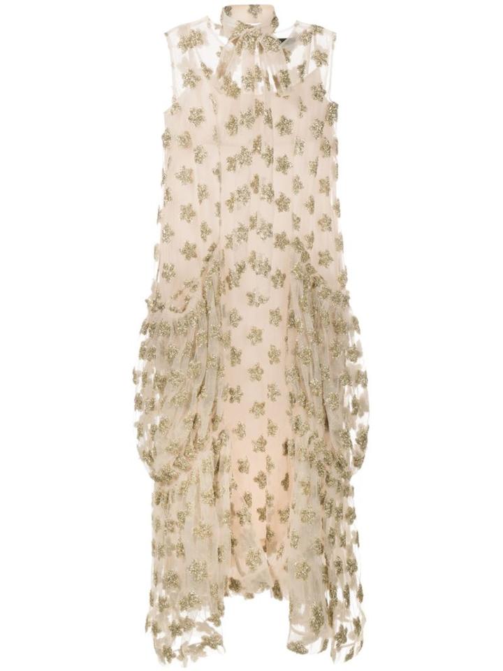 Simone Rocha Floral Tinsel Maxi Dress