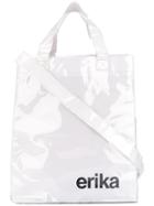 Erika Cavallini Printed Shopper Bag - White