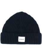 Dondup Logo Patch Knitted Beanie - Blue