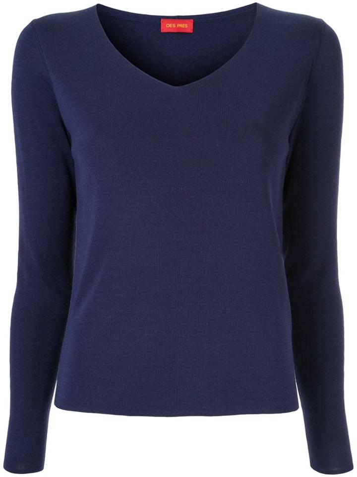 Des Prés Slim-fit Pullover - Blue