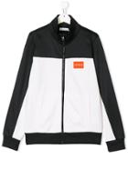 Calvin Klein Kids Zipped Logo Jacket - Black