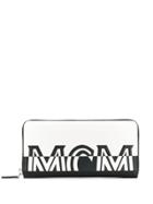Mcm Monochrome Logo Print Purse - Black
