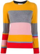 Tory Burch Striped Knit Sweater - Yellow