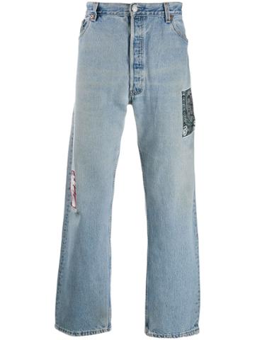 Children Of The Discordance Patch Detail Straight Jeans - Blue