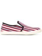 Stella Mccartney Striped Slip-on Canvas Sneakers - Multicolour