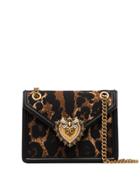 Dolce & Gabbana Devotion Leopard-print Shoulder Bag - Brown