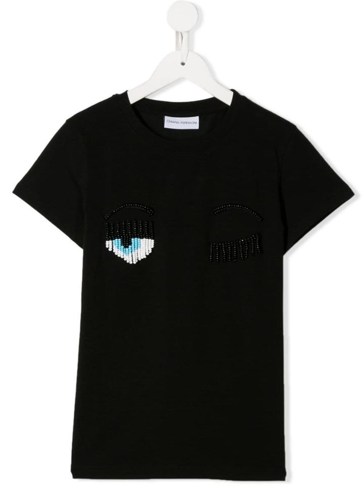 Chiara Ferragni Kids Jersey T-shirt - Black