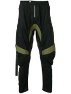 Unravel Project Panelled Drop-crotch Trousers - Black