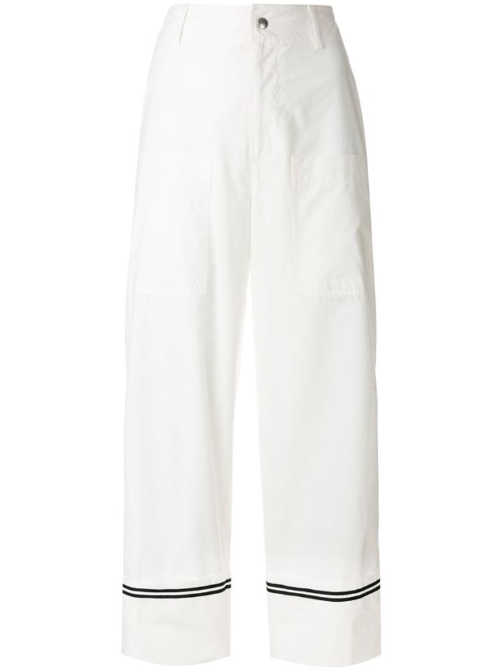 Philosophy Di Lorenzo Serafini Wide Leg Cropped Pants - White