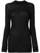 Masnada High Neck Fitted Jumper, Women's, Size: 42, Black, Spandex/elastane/viscose/wool