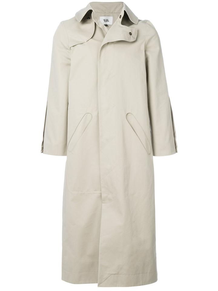 Vejas Ovular Cutout Trench Coat - Nude & Neutrals
