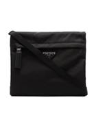 Prada Black Large Folded Messenger Bag