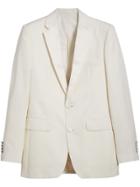 Burberry Slim Fit Silk Evening Jacket - White