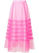 P.a.r.o.s.h. Tulle Midi Skirt - Pink