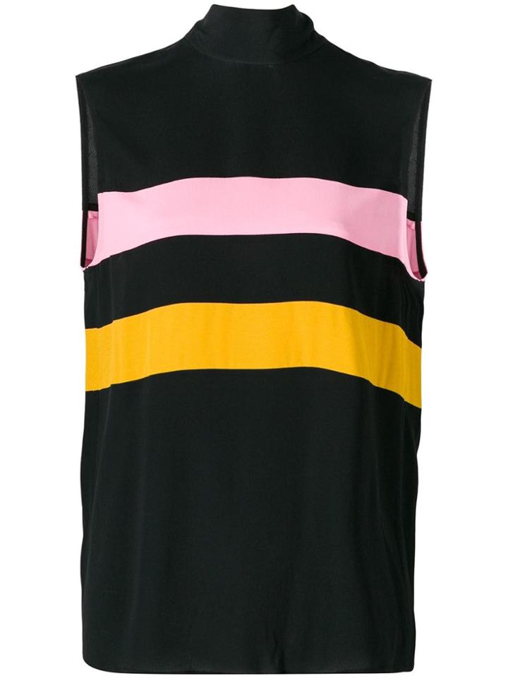 Marni Colour-block Sleeveless Top - Black