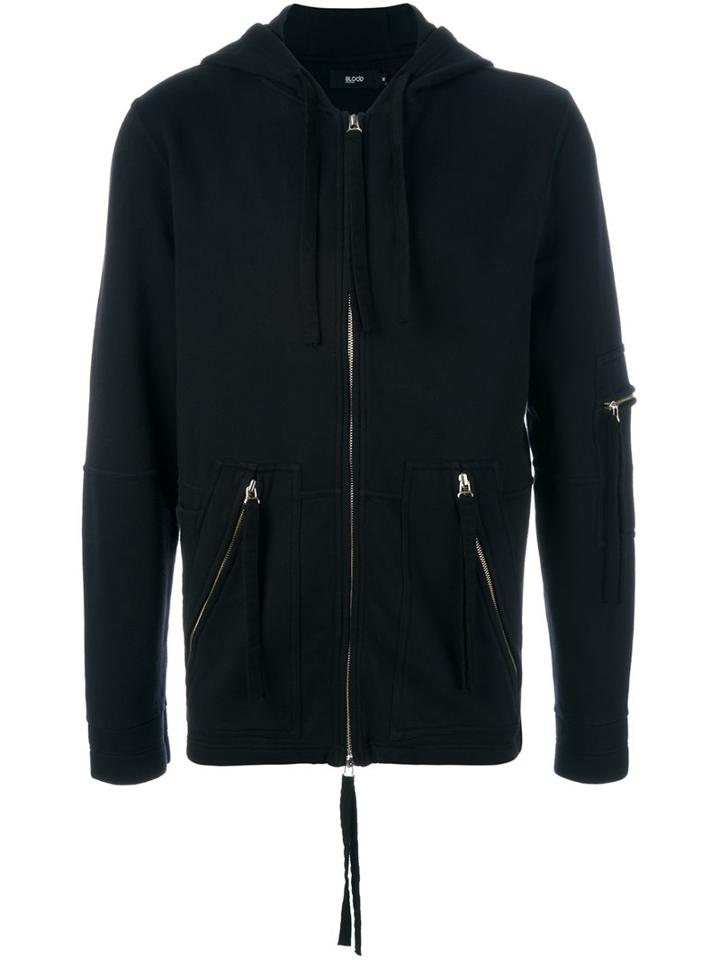 Blood Brother 'utility' Zipped Hoodie, Men's, Size: Xl, Black, Cotton