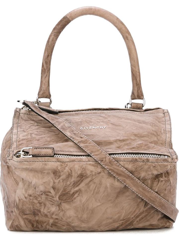 Givenchy Small Pandora Tote, Women's, Grey, Lamb Skin
