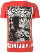 Philipp Plein People T-shirt, Men's, Size: Xl, Red, Cotton