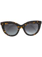 Victoria Beckham Layered Cat Eye Sunglasses - Black
