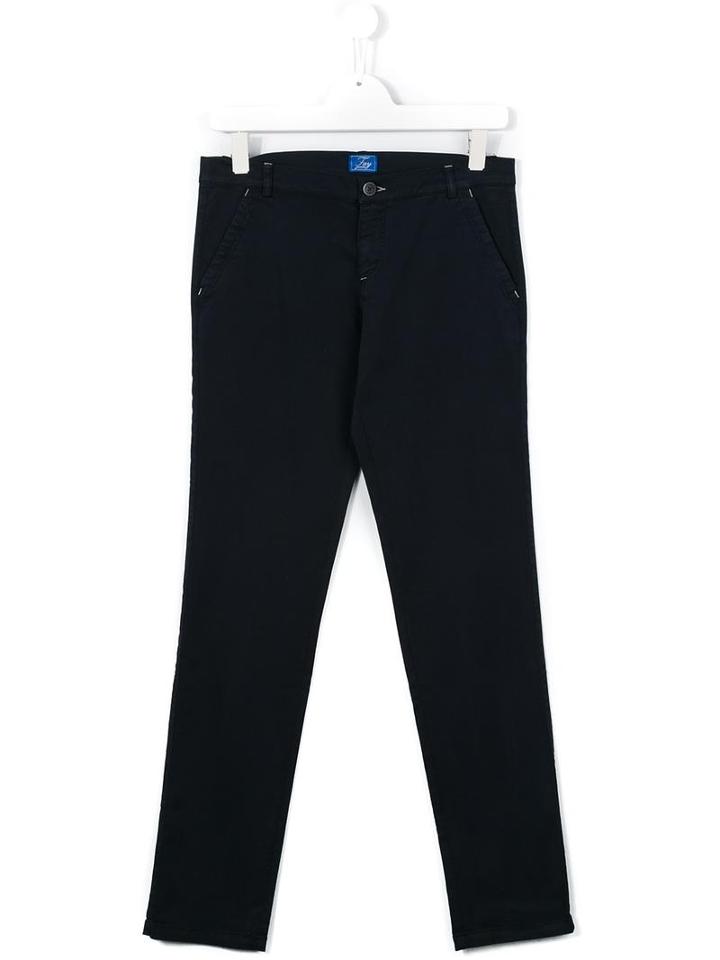 Fay Kids Slim Fit Trousers, Boy's, Size: 14 Yrs, Blue