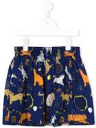 Animals Print Skirt, Toddler Girl's, Size: 5 Yrs, Blue, Stella Mccartney Kids