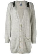 Loewe - Shoulder Strap Cardigan - Women - Linen/flax - M, Women's, Nude/neutrals, Linen/flax