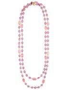 Chanel Vintage Sautoir Chicklet Necklace, Women's, Pink/purple
