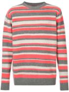 The Elder Statesman - Striped Jumper - Unisex - Cashmere - Xs, Yellow/orange, Cashmere