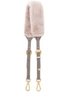 Orciani Fur Shoulder Strap - Pink & Purple