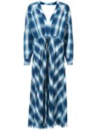 Jonathan Simkhai Plaid Drawstring Waist Dress - Blue