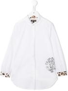 Roberto Cavalli Kids Sequin Logo Shirt, Girl's, Size: 10 Yrs, White