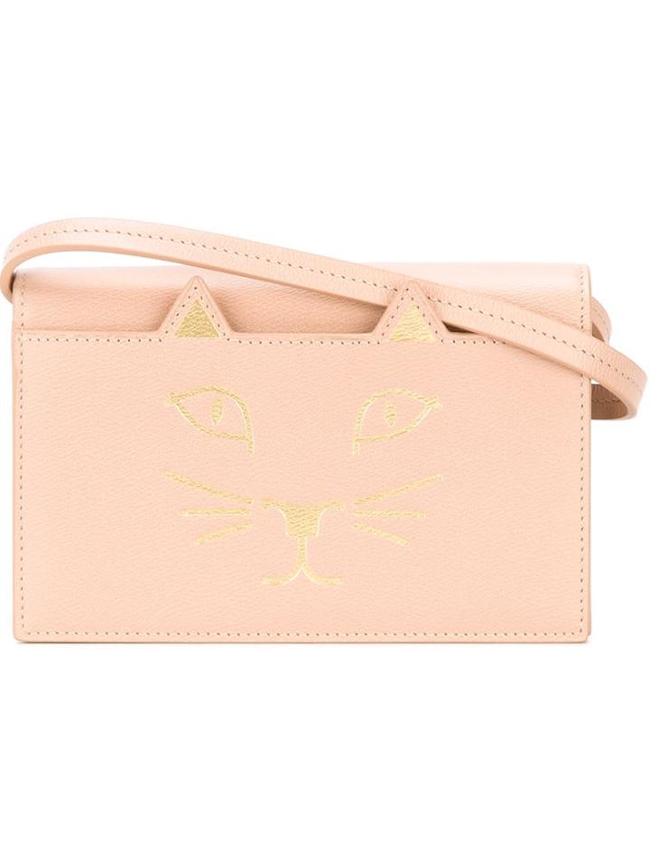Charlotte Olympia 'feline' Shoulder Bag, Women's, Pink/purple, Leather