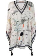 Tory Burch 'poetry Of Things' Beach Cover-up - White