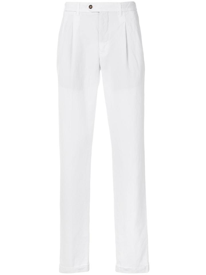 Doppiaa Straight Leg Trousers - White