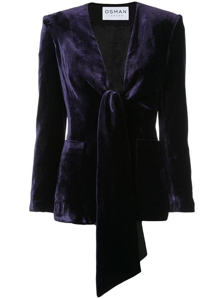 Osman Velvet Blazer - Purple
