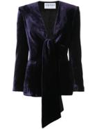 Osman Velvet Blazer - Purple