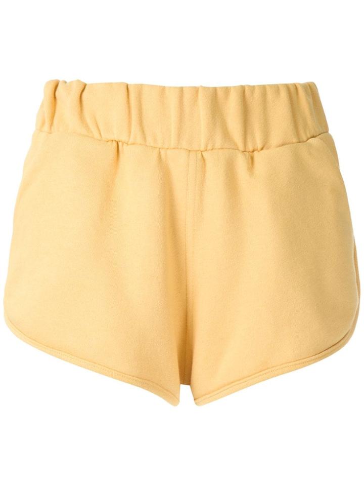 Andrea Bogosian Embellished Panama Shorts - Yellow