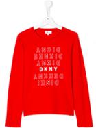 Dkny Kids Teen Logo Print T-shirt - Red