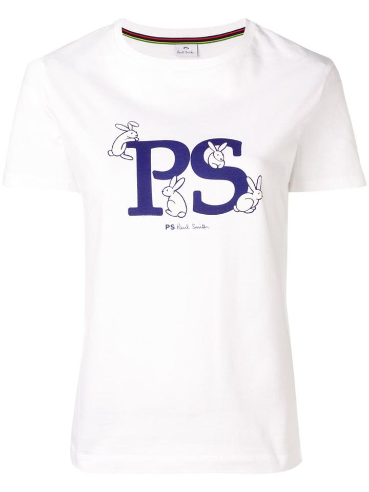 Ps By Paul Smith Bunnies Print T-shirt - White