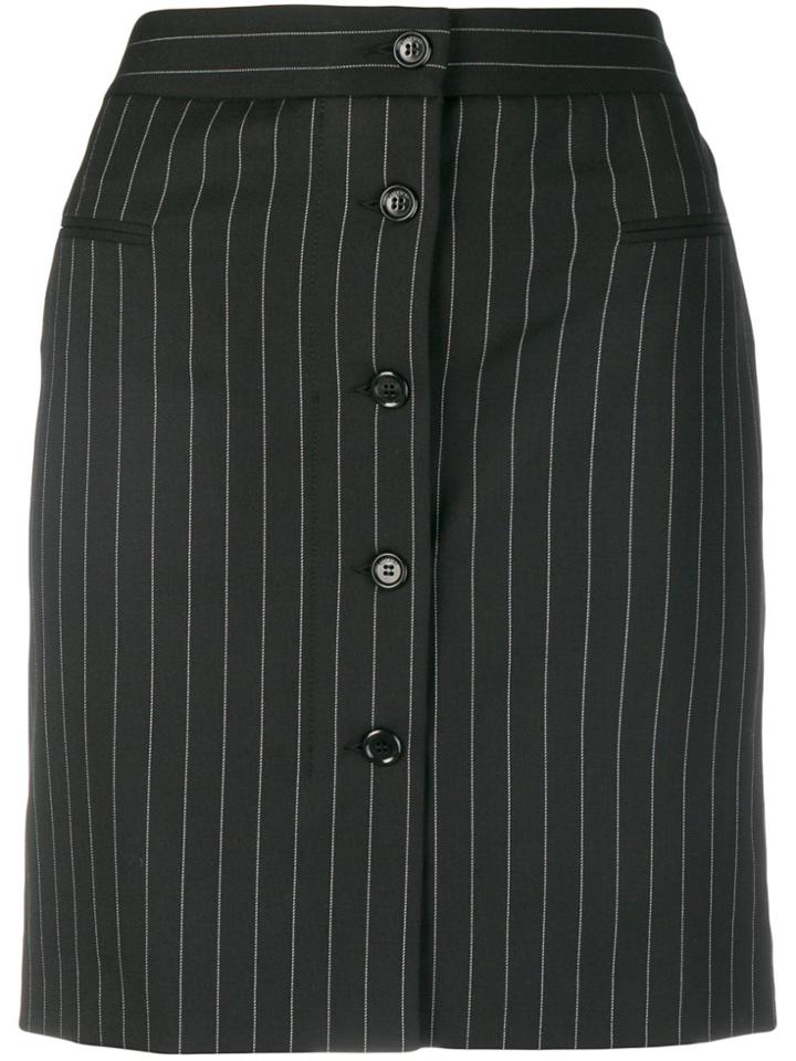 Moschino Pinstripe Mini Skirt - Black